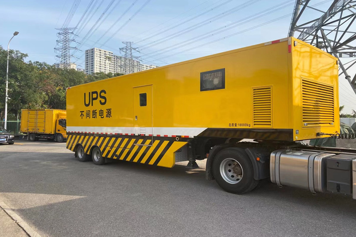 鹤城发电机租赁施工现场
